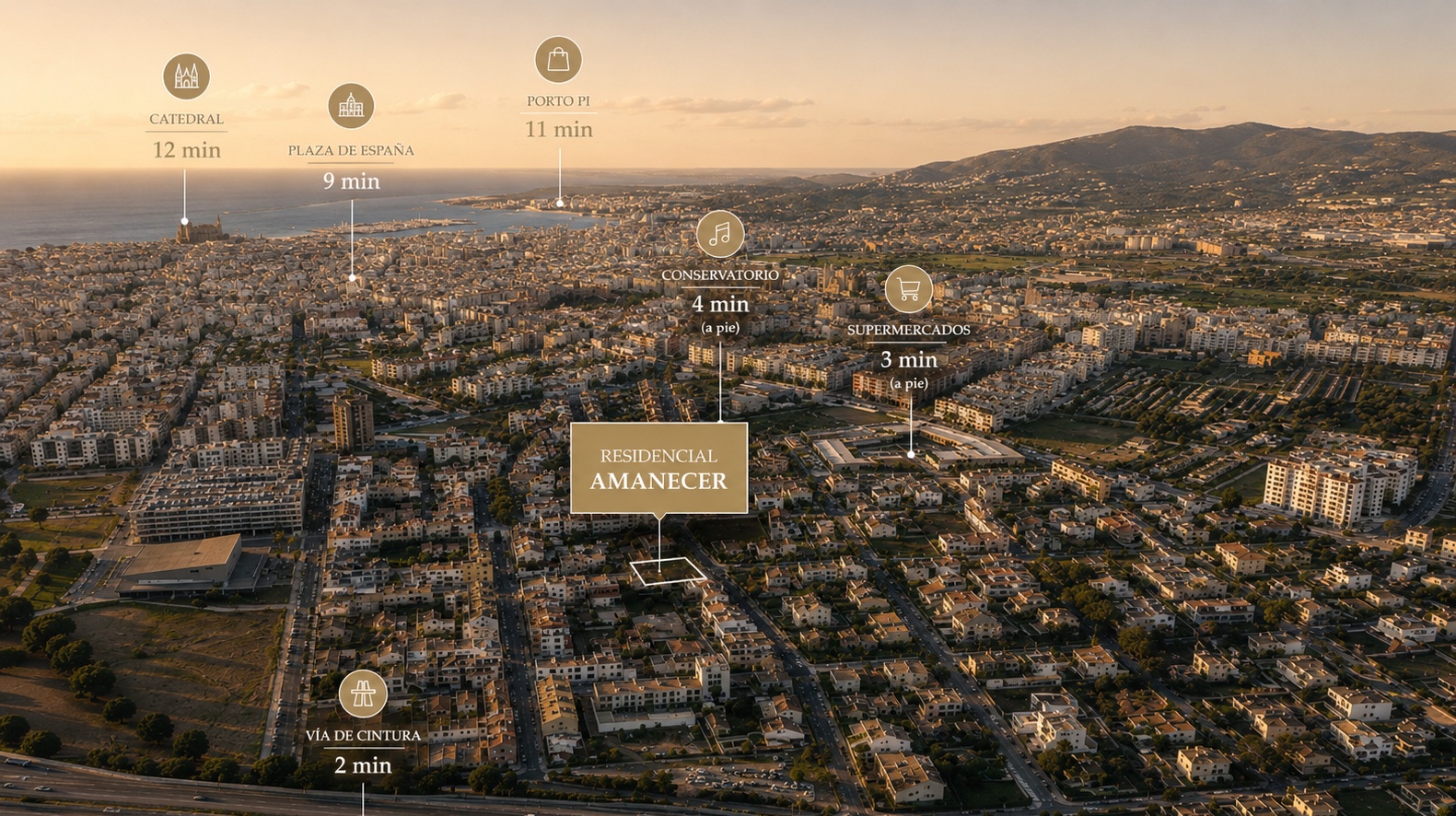 Emplazamiento de Residencial Amanecer en Palma